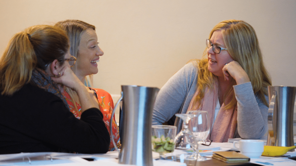Hypnobirthing Australia™ Training Course Participants having a converstion between themselves